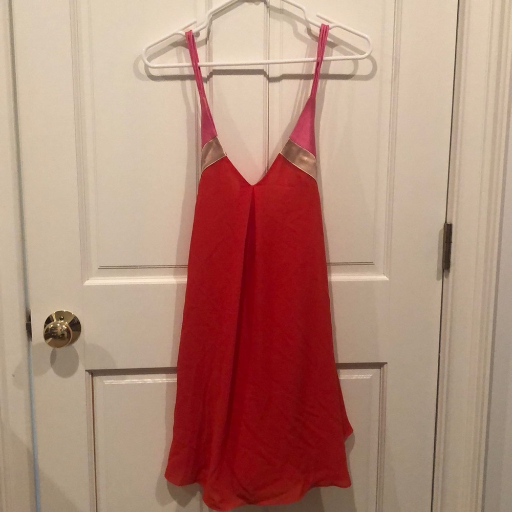Essue Red Pink and Gold dress